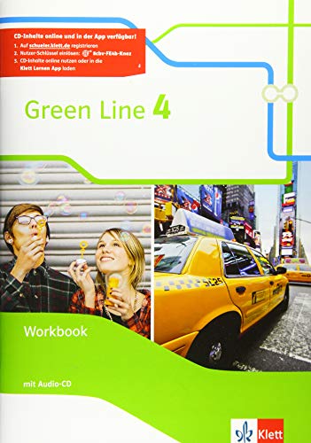 9783128342450: Green Line 4. Workbook mit Audios Klasse 8: Audios nach Registrierung online auf der Klett-Verlagshomepage oder in der Klett Lernen App nutzbar.