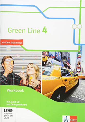 9783128342481: Green Line 4. Workbook mit Audios und bungssoftware Klasse 8