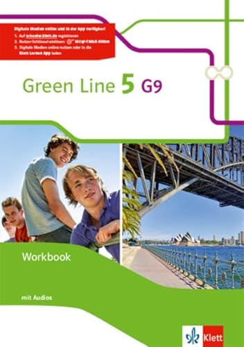 9783128542553: Green Line 5 (G9) Workbook mit Audios. Klasse 9