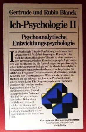 Beispielbild fr Ich-Psychologie II. Psychoanalytische Entwicklungspsychologie zum Verkauf von medimops