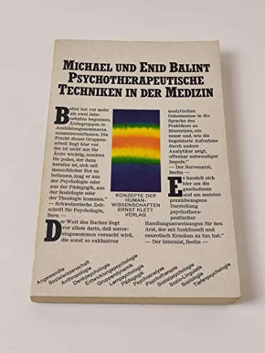 9783129008003: Psychotherapeutische Techniken in der Medizin - Balint, Michael