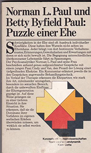 Beispielbild fr Puzzle einer Ehe. Verlauf einer Paartherapie zum Verkauf von Versandantiquariat Felix Mcke