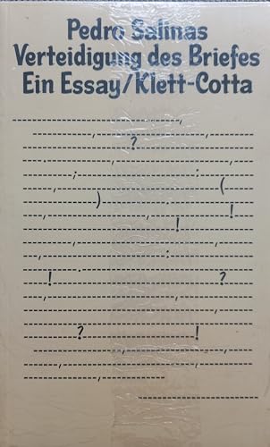 9783129072707: Verteidigung des Briefes. Ein Essay