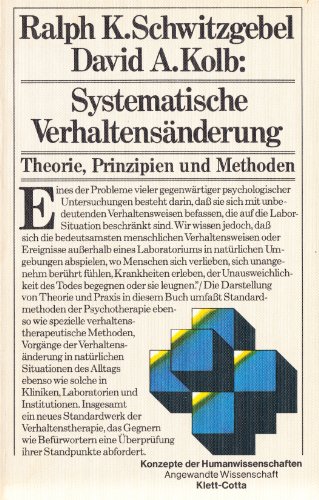 9783129079607: Systematische Verhaltensnderung. Theorie, Prinzipien und Methoden