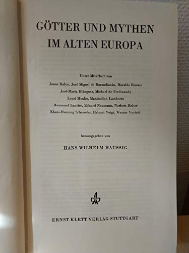 Beispielbild fr Gtter und Mythen im Alten Europa. zum Verkauf von Mller & Grff e.K.