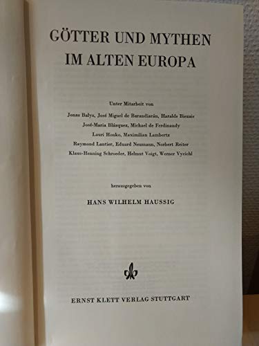 Götter und Mythen im Alten Europa. - Haussig, Hans-Wilhelm.