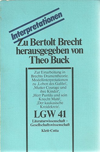 Stock image for Zu Bertolt Brecht. Parabel und episches Theater. Interpretationen for sale by medimops