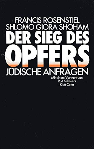 Stock image for Der Sieg des Opfers. Jdische Anfragen. for sale by Antiquariat Nam, UstId: DE164665634