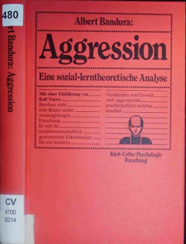 9783129205211: Agression. Eine sozial- lerntheoretische Analyse.
