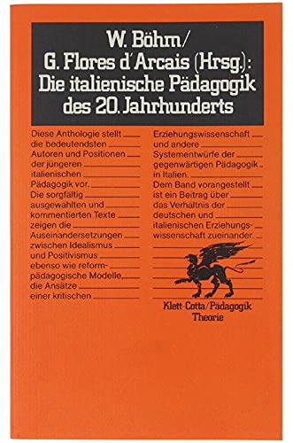 9783129205914: Die italienische Pdagogik des 20. Jahrhunderts.