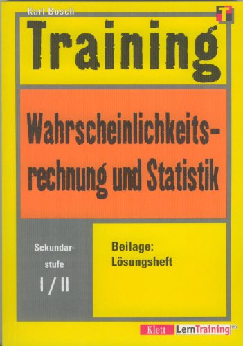 Stock image for Training, Wahrscheinlichkeitsrechnung und Statistik, Sekundarstufe I/II for sale by medimops