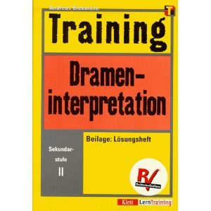Training, Drameninterpretation, Sekundarstufe II (9783129220825) by Siekmann, Andreas