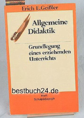 Beispielbild fr Allgemeine Didaktik zum Verkauf von Versandantiquariat Felix Mcke