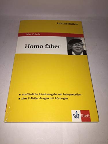 Beispielbild fr Lektrehilfen Max Frisch "Homo Faber" zum Verkauf von Gabis Bcherlager