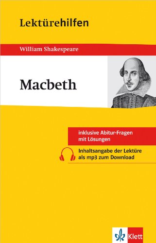 Klett Lektürehilfen Macbeth: für Oberstufe und Abitur - Interpretationshilfe für die Schule - Shakespeare, William