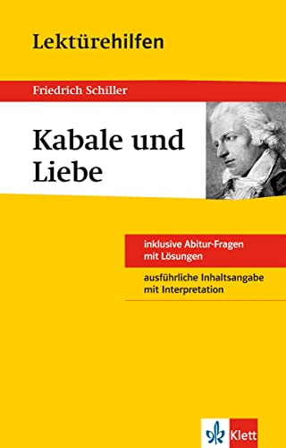 9783129230657: Lektrehilfen Friedrich Schiller "Kabale und Liebe"