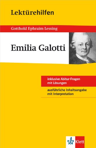 Beispielbild fr Lektrehilfen Gotthold E. Lessing "Emilia Galotti" zum Verkauf von medimops