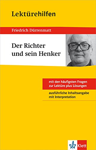 9783129230930: Klett Lektrehilfen Friedrich Drrenmatt "Der Richter und sein Henker"