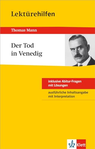 9783129230954: Klett Lektrehilfen Thomas Mann "Der Tod in Venedig"