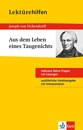 9783129230992: Lektrehilfen Joseph von Eichendorff "Aus dem Leben eines Taugenichts"