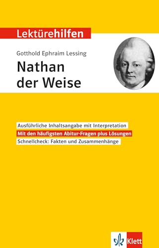 Beispielbild fr Klett Lektrehilfen Gotthold Ephraim Lessing, Nathan der Weise: Interpretationshilfe fr Oberstufe und Abitur zum Verkauf von medimops