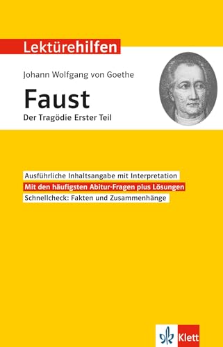 9783129231265: Lektrehilfen Johann Wolfgang von Goethe "Faust - Der Tragdie erster Teil": Interpretationshilfe fr Oberstufe und Abitur