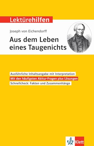 Beispielbild fr Klett Lektrehilfen Joseph von Eichendorff, Aus dem Leben eines Taugenichts: Interpretationshilfe fr Oberstufe und Abitur zum Verkauf von medimops