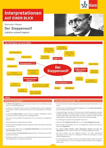 Beispielbild fr Interpretationen auf einen Blick Hermann Hesse, Der Steppenwolf zum Verkauf von Blackwell's
