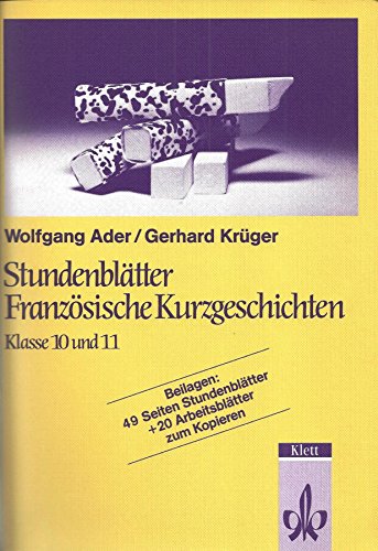 Beispielbild fr Stundenbltter Franzsische Kurzgeschichten. Klasse 10 und 11 zum Verkauf von medimops