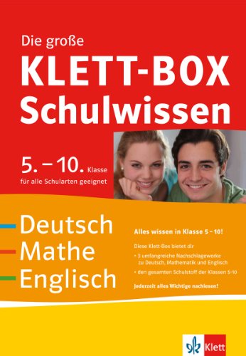 Beispielbild fr Die groe Klett-Box Schulwissen 5.-10. Klasse: Deutsch, Mathe, Englisch zum Verkauf von medimops