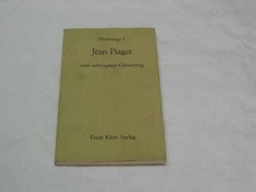 Beispielbild fr Hommage  Jean Piaget zum achtzigsten Geburtstag. zum Verkauf von Grammat Antiquariat