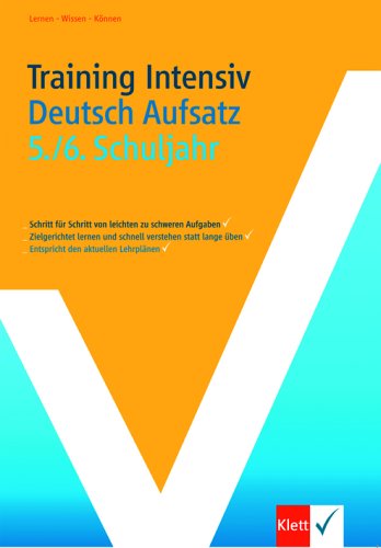 9783129270332: Training Intensiv Deutsch Aufsatz 5./6. Schuljahr