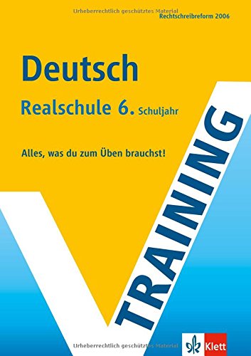 Stock image for Training Deutsch 6. Schuljahr Realschule for sale by rebuy recommerce GmbH