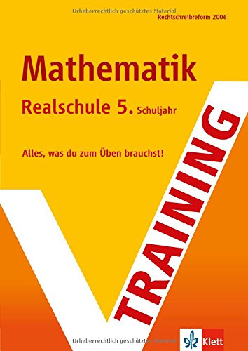 Stock image for Training Mathematik 5. Klasse Realschule for sale by Versandantiquariat Felix Mcke