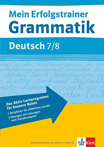 Stock image for Mein Erfolgstrainer Grammatik Deutsch 7./8. Klasse for sale by medimops