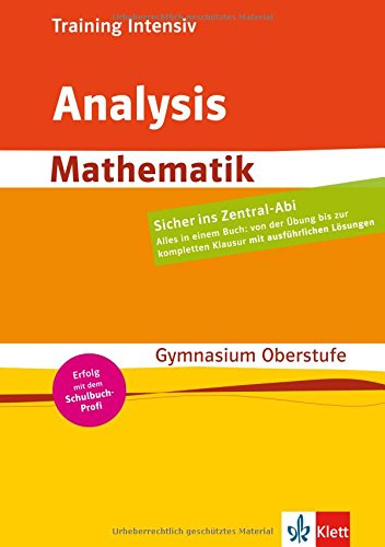 Beispielbild fr Training intensiv Mathematik Analysis zum Verkauf von rebuy recommerce GmbH