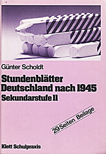 Beispielbild fr Stundenbltter Deutschland nach 1945. Sekundarstufe II zum Verkauf von medimops