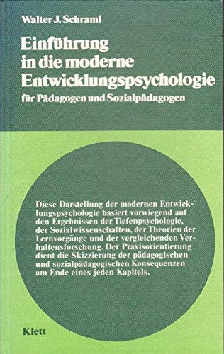 Imagen de archivo de Einfuhrung in Die Moderne Entwicklungspsychologie Fur Padagogen Und Sozialpadagogen a la venta por medimops