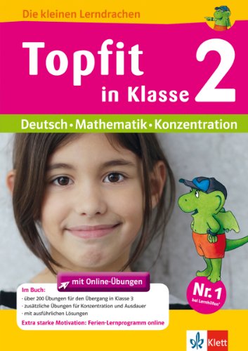 Stock image for Topfit in Klasse 2 - bungsbuch fr Deutsch, Mathematik und Konzentration mit Online-bungen for sale by Buchstube Tiffany