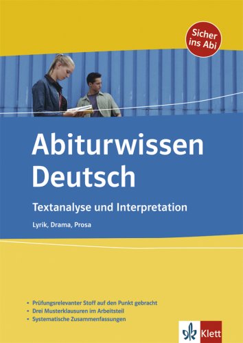 Beispielbild fr Abiturwissen Deutsch. Textanalyse und Interpreation zum Verkauf von medimops