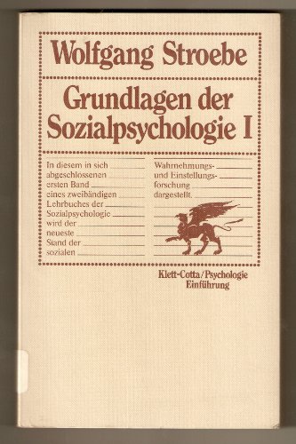 Beispielbild fr StGrundlagen der Sozialpsychologie I. Psychologie Einfhrung. zum Verkauf von Grammat Antiquariat