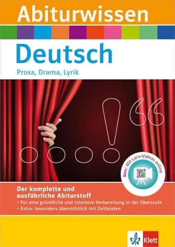 9783129493090: Abiturwissen Deutsch: Prosa, Drama, Lyrik