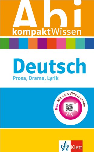 Beispielbild fr Abi kompaktWissen Deutsch: Prosa, Drama, Lyrik, Errterung, Sprache zum Verkauf von medimops
