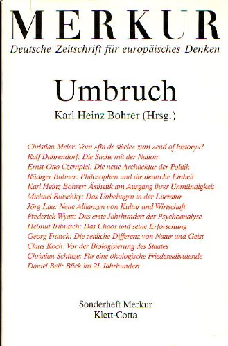 Beispielbild fr Merkur, Zeitschrift fr europisches Denken, Nr. 500, Heft 10/11 1990, : Umbruch zum Verkauf von Versandantiquariat Felix Mcke
