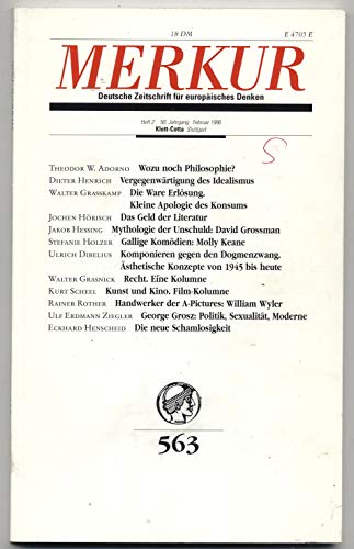 Stock image for Merkur. Deutsche Zeitschrift fr europisches Denken, Nr. 563, Heft 2, 50. Jahrgang, Februar 1996 for sale by medimops