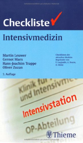 9783131169136: Checkliste Intensivmedizin (mit kostenloser App)