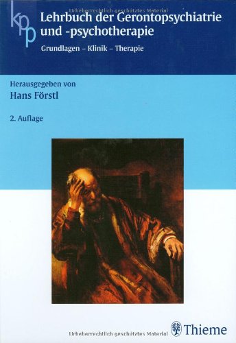 Lehrbuch der Gerontopsychiatrie und - psychotherapie. Grundlagen - Klinik - Therapie [Gebundene Ausgabe] Alzheimer Demenz Angehörigenarbeit Gerontologie Gerontopsychotherapie Alterspsychotherapie klinische Gerontopsychologie Demenzen Neurologie Psychiatrie Psychotherapie Prof. Dr. med. Hans Förstl Habilitation C3-Stiftungsprofessur Zentralinstitut für Seelische Gesundheit Lehrstuhl für Psychiatrie und Psychotherapie University of Western Australia Perth TU München Co-Autor Georg Adler, Thomas Arendt, Eva Assem-Hilger Illustrationen Karin Baum Vorwort Hans Förstl, Helmut Remschmidt Alzheimer Demenz - Angehörigenarbeit - Angst - Antidementiva - Antidepressiva - Begutachtung - Chronische Schizophrenie - Demenz mit Lewy -Körperchen - Depression - Diagnostik - Epidemiologie - Ethik - Genetik - Gerontopsychosomatik - Healthy Ageing - Kognitive Hilfen - Laborbefunde - Leichte kognitive Störungen - Lobäratrophien - Magnetstimulation - Manie - Molekularbiologie - Morbus Parkinson - Neuroanatomi - Prof. Dr. med. Hans Förstl Georg Adler, Thomas Arendt Eva Assem-Hilger Karin Baum Helmut Remschmidt G. Adler Th. Arendt E. Assem-Hilger J. Bäuml R. C. Baldwin P. B. Baltes K. Beyreuther H. Bickel V. Bigl Th. Bronisch A. Brun A. Burns P. Calabrese H. Dressing P. Fischer H. Förstl A. M. Freund U. Frey R.-M. Frieboes L Frölich T. Fuchs H.-J. Gertz L Gustafson H. Gutzmann Chr. Haass M. Hambrecht T. Hartmann M. Haupt M. Hautzinger Th. Hegemann A. Heinz W. D. Heiss F. Hentschel G. Heuft W. Hewer R. D. Hirsch C. Hock R. Ihl R. Jacoby S. Jansen G. Kockott J. Kornhuber H. A. Kretzschmar A. Kurz H. Lauter G. Laux F. Lederbogen P. Lewczuk M. Linden K. Mann H. J. Markowitsch I. McKeith R. Mielke H.-J. Möller W. E. Müller G. Mundle H. Neubauer W. Neubauer M. Neumann G. Niklewski R. M. Nitsch 