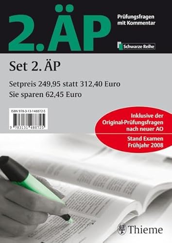 2. Ärztliche Prüfung KOMPLETT Set 12 Bände 2. Ärztliche Prüfung - Prüfungsfragen mit Kommentar Das Hammerexamen Die optimale Prüfungsvorbereitung für die 2. ÄP Die Schwarze Reihe Original-Prüfungsfragen Studium Humanmedizin Neuerscheinungen Studium Prüfungsliteratur Klinik Mediznstudium Hygiene Mikrobiologie Virologie Prüfungsvorbereitung 2. ÄP 2. Ärztliche Prüfung Hammerexamen Medizin AllgemeinMedizin Medizinisches Examen 2. ÄP 2. ÄP besteht jetzt aus insgesamt 12 Bänden und deckt alle Fachgebiete der Medizin ab. Die 12 Schwerpunkt-Bände enthalten alle Original-Prüfungsfragen nach neuer AO ab Examen Herbst 06, sowie zahlreiche Original- Prüfungsfragen aus GK 2 und GK 3 aus allen Fachgebieten und Fallstudien. Mit Lösungen und Kommentarteil. - Systematisches Lernen von Themen - Arbeiten mit Fallbeispielen (Patientenmanagement) - Verstehen von Zusammenhängen - Kreuzen von MC-Fragen - Lerntexte zur Vertiefung der Prüfungsschwerpunkte - Tipps für die richtige Prüfungsvorbereitung: - Zeitpl - Thieme