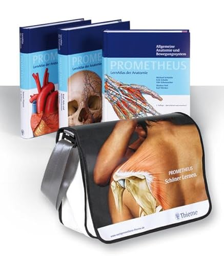 Beispielbild fr Prometheus: LernAtlas der Anatomie - Paket (Allgemeine Anatomie und Bewegungssystem / Innere Organe / Kopf, Hals und Neuroanatomie) Die drei Anatomie-Bnde, Internetlernprogramm und stabile Tasche [Gebundene Ausgabe] Michael Schnke (Autor), Erik Schulte (Autor), Udo Schumacher Markus Voll, Karl H Wesker Medizinstudenten rzte Physiotherapeuten Anatomie Atlas Lehrbuch Mensch Atmungssystem Auge Bewegungsapparat Embryologie Endokrines System Gehirn Geschlechtsorgane Geschmackssinn Hals Herz Humanmedizin Innere Organe Kopf Krperhhlen Kreislaufsystem Lunge Lymphatisches System Nerven Ohr Rckenmark Schdel Sinnesorgane Thorax Topographische Anatomie Urogenitalsystem Vegetatives Nervensystem Verdauungssystem anatomische Fragen Krperregionen Nerven Blutgefe Lymphgefe zum Verkauf von BUCHSERVICE / ANTIQUARIAT Lars Lutzer