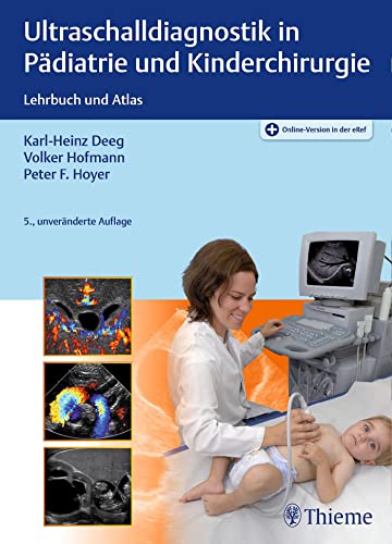 Beispielbild fr Ultraschalldiagnostik in Pdiatrie und Kinderchirurgie. Lehrbuch und Atlas Radiologie Bildgebende Verfahren Sonographie Echokardiographie 3D-Sonografie Dopplersonografie Echokardiografie bei Kindern Herzdiagnostik bei Kindern Interventionelle Sonografie Kinderradiologie Kontrastmittelsonografie Volker Hofmann, Karl-Heinz Deeg und Peter F. Hoyer Dieses Buch ist die Bibel der Ultraschalldiagnostik im Kindesalter mit sehr vielen Beispielen und Bildern. Gibt einen sehr guten berblick ber das gesamte Ultraschallgebiet, mit Referenzwerten. Kartonierte Ausgabe des renommierten Atlasses - Das Referenzwerk zum Nachschlagen bei unklaren Befunden, zum Bildvergleich und bei schwierigen Differenzialdiagnosen - ber 2.000 erstklassige vierfarbige Abbildungen - Fr eine sichere Beurteilung sonografischer Befunde Um nachzusehen. da schauen auch unsere Fachrzte imer wieder vor ihren Spezialsprechstunden rein. Ist aber zu gross um es als Lehrbuch zu betrachten. Ausser jemand hat da mehr Ergeiz ;-) Ab zum Verkauf von BUCHSERVICE / ANTIQUARIAT Lars Lutzer